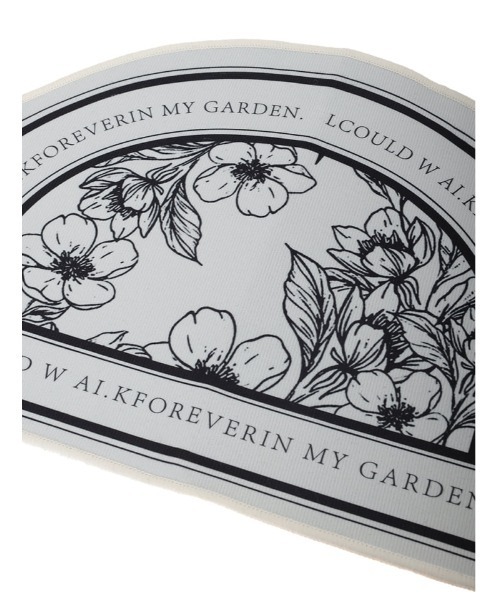 Edit Sheen（エディットシーン）の「フラワープリントセミサークルミニマット（ラグ/マット・レディース・ブラック・FREE）」の3枚目の写真