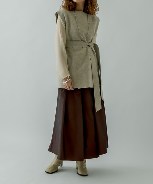 mystic（ミスティック）の「タフタラップタックスカート（スカート・レディース・ブラック/パープル/バーガンディー・1/2）」の4枚目の写真