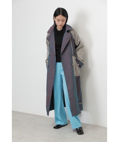 ROSEBUD ローズバッド　リバーシブルトレンチコート　玉虫ブルー2way美品 ROSE BUD（ローズバッド）の「2wayトレンチコート（ダウンジャケット