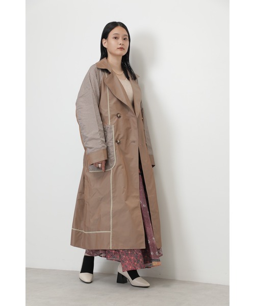 ROSEBUD ローズバッド　リバーシブルトレンチコート　玉虫ブルー2way美品 トレンチコートローズバッド