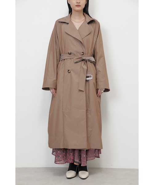 未使用 ローズバッド トレンチコート M ベージュ ROSE BUD ポケット付 ロング レディース ROSE BUD（ローズバッド）の「2wayトレンチコート（ダウンジャケット