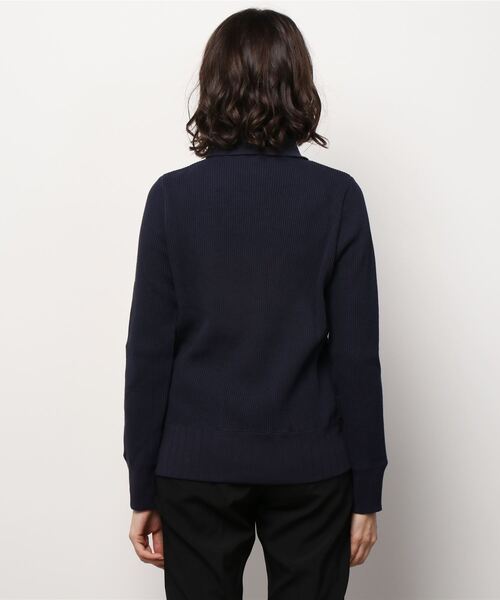 Nigel Cabourn(ナイジェルケーボン)の「Nigel Cabourn (ナイジェルケーボン) TURTLE NECK BIG WAFFLE /80430820025(Tシャツ/カットソー・レディース・オフホワイト/ブルー・8)」の4枚目の写真