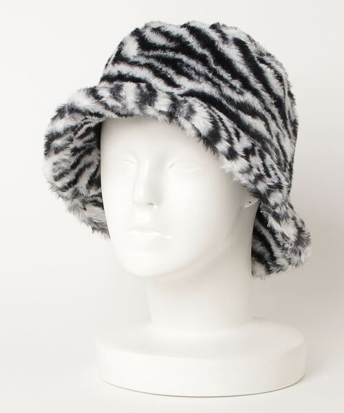 8(eight)(エイト)の「ファーバケットハット(ハット・メンズ・ブラック/ブラウン/カーキ/アイボリー/ベージュ/レオパード/ゼブラ・FREE)」の7枚目の写真