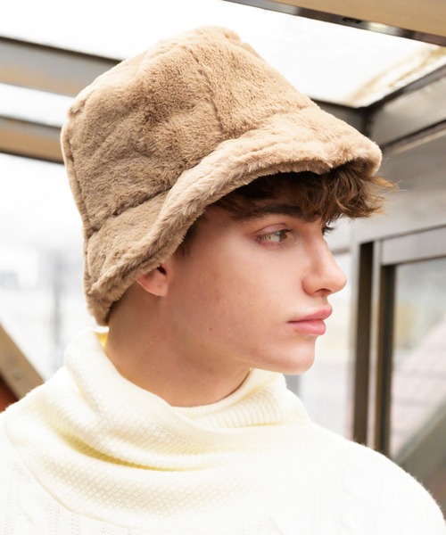 8(eight)(エイト)の「ファーバケットハット(ハット・メンズ・ブラック/ブラウン/カーキ/アイボリー/ベージュ/レオパード/ゼブラ・FREE)」の17枚目の写真