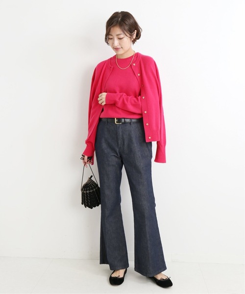 IENA(イエナ)の「カシミヤクルーネックカーディガン◆(ニット/セーター・レディース・グレー/ナチュラル/ネイビー/ピンク・FREE)」の10枚目の写真