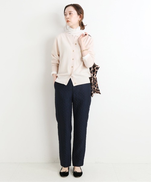 IENA(イエナ)の「カシミヤクルーネックカーディガン◆(ニット/セーター・レディース・グレー/ナチュラル/ネイビー/ピンク・FREE)」の5枚目の写真