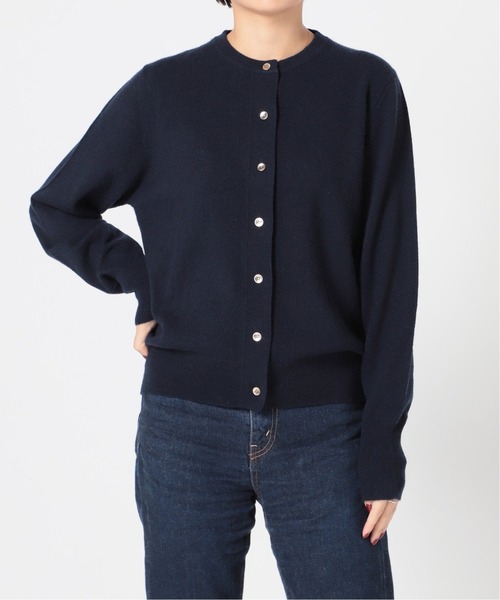 IENA(イエナ)の「カシミヤクルーネックカーディガン◆(ニット/セーター・レディース・グレー/ナチュラル/ネイビー/ピンク・FREE)」の7枚目の写真