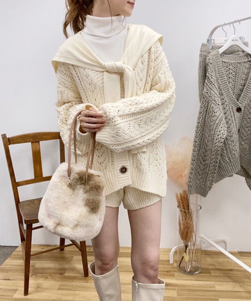 セール ルーズさが可愛い ニットカーディガンセットアップ セットアップ One After Another Nice Claup ワンアフターアナザーナイスクラップ のファッション通販 Zozotown