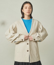 CIAOPANIC | 【UNSPARE/アンスペア】ショルダータックジャケット/WEB・一部店舗限定(ノーカラーコート)