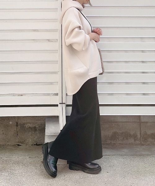 Bonjour Sagan（ボンジュールサガン）の「ダンボールバルーンパーカー（パーカー・レディース・グレイッシュベージュ/ホワイト/ライトグレー・FREE）」の14枚目の写真