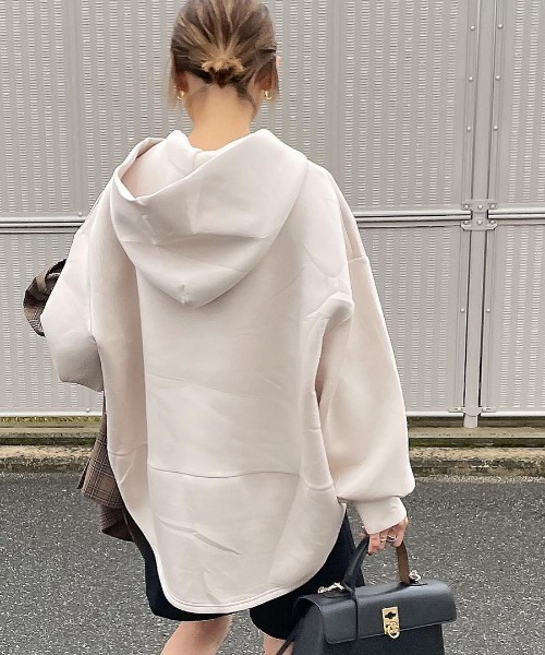 Bonjour Sagan（ボンジュールサガン）の「ダンボールバルーンパーカー（パーカー・レディース・グレイッシュベージュ/ホワイト/ライトグレー・FREE）」の15枚目の写真