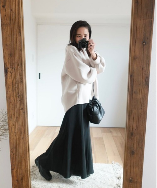 Bonjour Sagan（ボンジュールサガン）の「ダンボールバルーンパーカー（パーカー・レディース・グレイッシュベージュ/ホワイト/ライトグレー・FREE）」の20枚目の写真