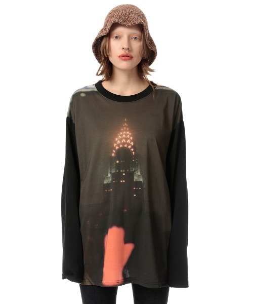 SLY（スライ）の「LUI ARAKI X SLY BIG PRINT T/SH ビッグ プリント Tシャツ（Tシャツ/カットソー・レディース・オレンジ系その他/ブラック系その他2・FREE）」の19枚目の写真