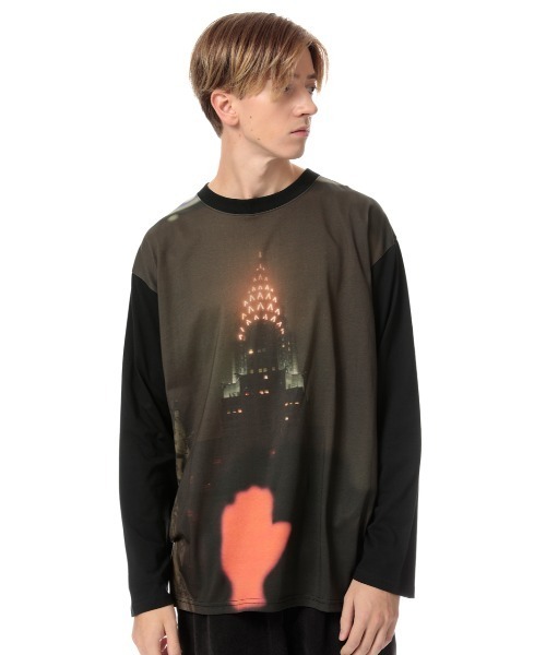 SLY（スライ）の「LUI ARAKI X SLY BIG PRINT T/SH ビッグ プリント Tシャツ（Tシャツ/カットソー・レディース・オレンジ系その他/ブラック系その他2・FREE）」の4枚目の写真