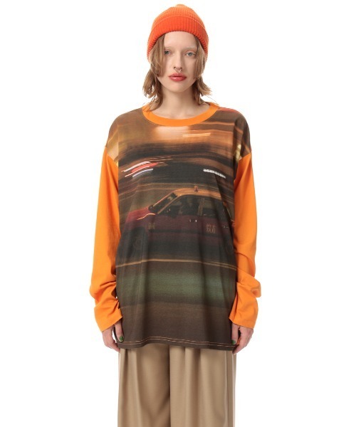 SLY（スライ）の「LUI ARAKI X SLY BIG PRINT T/SH ビッグ プリント Tシャツ（Tシャツ/カットソー・レディース・オレンジ系その他/ブラック系その他2・FREE）」の14枚目の写真