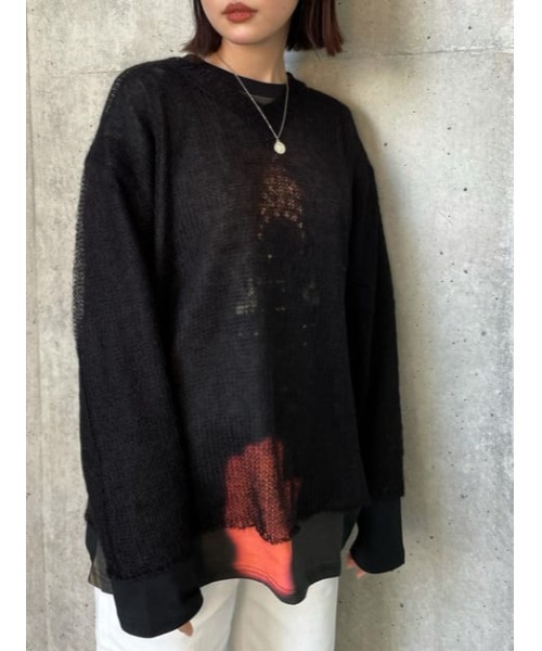 SLY（スライ）の「LUI ARAKI X SLY BIG PRINT T/SH ビッグ プリント Tシャツ（Tシャツ/カットソー・レディース・オレンジ系その他/ブラック系その他2・FREE）」の22枚目の写真