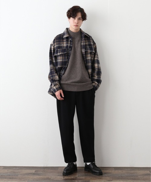 417 EDIFICE（フォーワンセブンエディフィス）の「NewEngland モックネック ニット（ニット/セーター・メンズ・ブラック/ブラウン/グリーン/アイボリー・SMALL/MEDIUM/LARGE）」の5枚目の写真