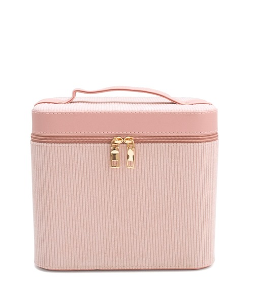 VitaFelice(ヴィータフェリーチェ)の「コーデュロイメイクボックス(ワイドトレイ)(収納グッズ・レディース・ブラック/ワイン/ピンク/グリーン・FREE)」の10枚目の写真