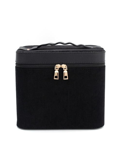 VitaFelice(ヴィータフェリーチェ)の「コーデュロイメイクボックス(ワイドトレイ)(収納グッズ・レディース・ブラック/ワイン/ピンク/グリーン・FREE)」の14枚目の写真