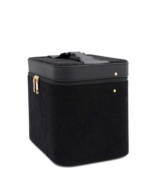 VitaFelice(ヴィータフェリーチェ)の「コーデュロイメイクボックス(ワイドトレイ)(収納グッズ・レディース・ブラック/ワイン/ピンク/グリーン・FREE)」の8枚目の写真