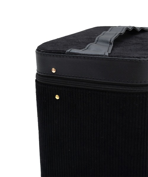 VitaFelice(ヴィータフェリーチェ)の「コーデュロイメイクボックス(ワイドトレイ)(収納グッズ・レディース・ブラック/ワイン/ピンク/グリーン・FREE)」の13枚目の写真