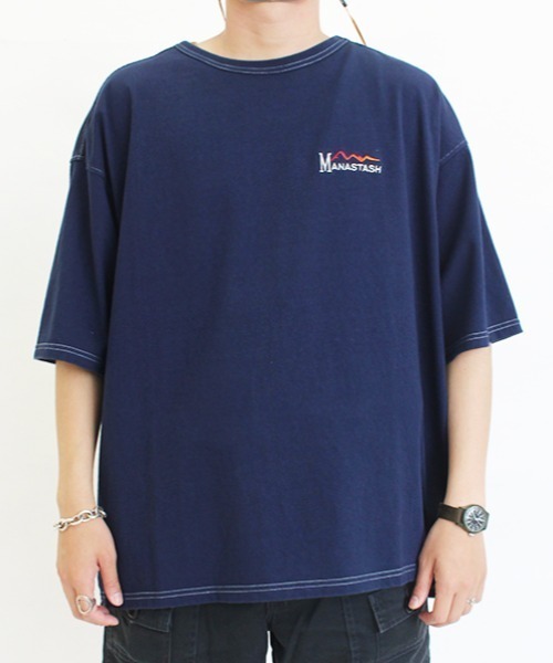 MANASTASH（マナスタッシュ）の「MANASTASH/マナスタッシュ　VENT TEE 22 ベントティー22　7123044（Tシャツ/カットソー・メンズ・ホワイト/ネイビー/グリーン/オレンジ・X-LARGE/LARGE/MEDIUM/2XL）」の4枚目の写真