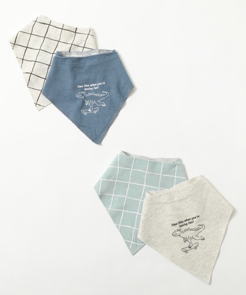 2枚セット 防水シート入り バンダナスタイ（スタイ/よだれかけ