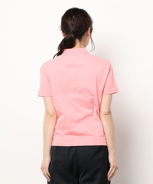 GIORDANO（ジョルダーノ）の「[ GIORDANO ] ルーズシルエットポロシャツ（半袖）（ポロシャツ・レディース・ライトピンク/アイボリー・MEDIUM/SMALL/LARGE/X-LARGE）」の4枚目の写真