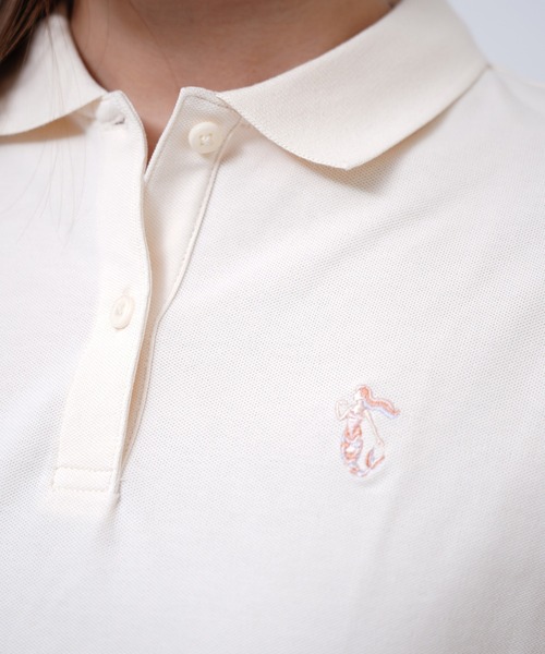 GIORDANO（ジョルダーノ）の「[ GIORDANO ] ルーズシルエットポロシャツ（半袖）（ポロシャツ・レディース・ライトピンク/アイボリー・MEDIUM/SMALL/LARGE/X-LARGE）」の11枚目の写真