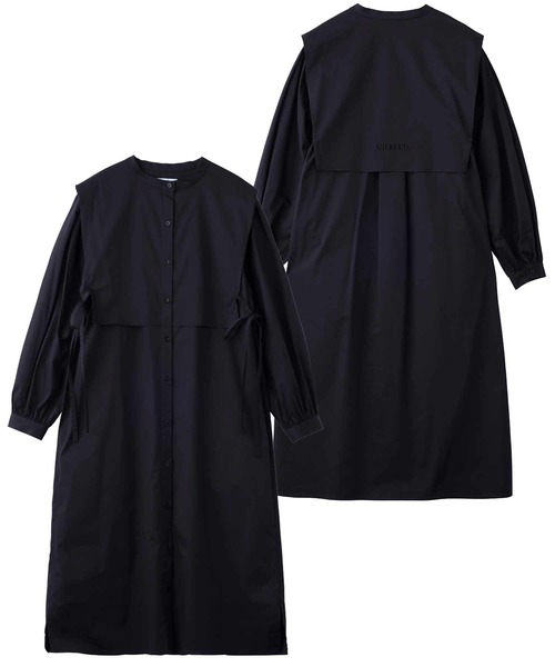 MILKFED.（ミルクフェド）の「SIDE RIBBON SHIRT DRESS（ワンピース・レディース・ホワイト/ブラック/ライトグリーン・ONE SIZE）」の2枚目の写真