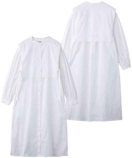 MILKFED.（ミルクフェド）の「SIDE RIBBON SHIRT DRESS（ワンピース・レディース・ホワイト/ブラック/ライトグリーン・ONE SIZE）」の19枚目の写真