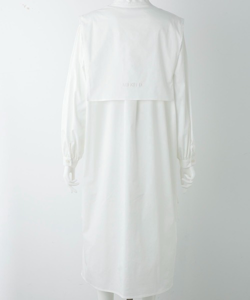 MILKFED.（ミルクフェド）の「SIDE RIBBON SHIRT DRESS（ワンピース・レディース・ホワイト/ブラック/ライトグリーン・ONE SIZE）」の9枚目の写真