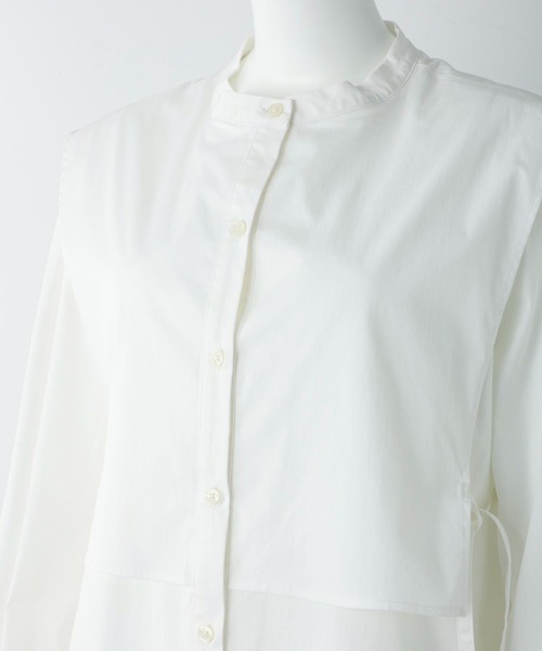 MILKFED.（ミルクフェド）の「SIDE RIBBON SHIRT DRESS（ワンピース・レディース・ホワイト/ブラック/ライトグリーン・ONE SIZE）」の10枚目の写真