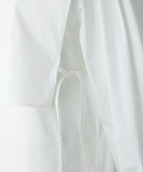 MILKFED.（ミルクフェド）の「SIDE RIBBON SHIRT DRESS（ワンピース・レディース・ホワイト/ブラック/ライトグリーン・ONE SIZE）」の11枚目の写真