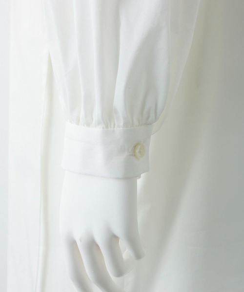 MILKFED.（ミルクフェド）の「SIDE RIBBON SHIRT DRESS（ワンピース・レディース・ホワイト/ブラック/ライトグリーン・ONE SIZE）」の12枚目の写真