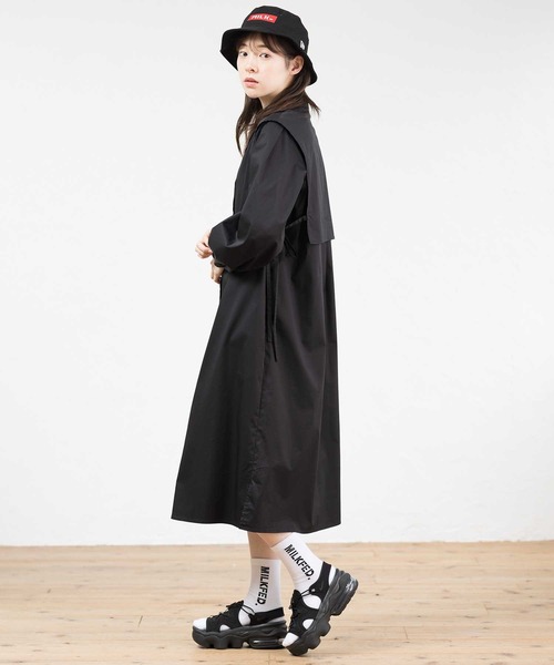 MILKFED.（ミルクフェド）の「SIDE RIBBON SHIRT DRESS（ワンピース・レディース・ホワイト/ブラック/ライトグリーン・ONE SIZE）」の21枚目の写真