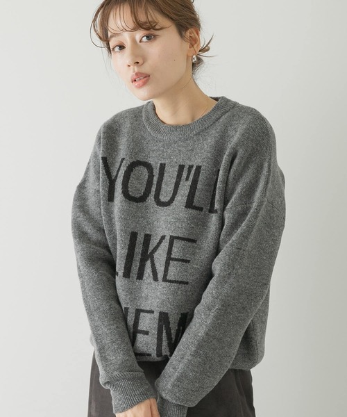 URBAN RESEARCH Sonny Label(アーバンリサーチサニーレーベル)の「ロゴジャガードプルオーバー(ニット/セーター・レディース・ブラック/グレー/モカ・FREE)」の2枚目の写真