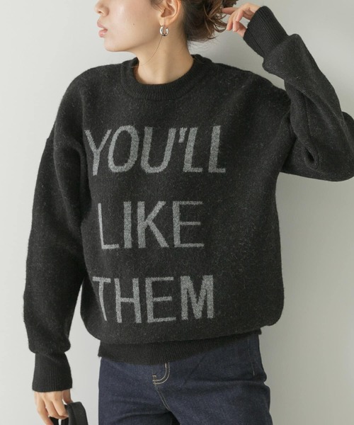 URBAN RESEARCH Sonny Label(アーバンリサーチサニーレーベル)の「ロゴジャガードプルオーバー(ニット/セーター・レディース・ブラック/グレー/モカ・FREE)」の1枚目の写真