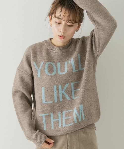 URBAN RESEARCH Sonny Label(アーバンリサーチサニーレーベル)の「ロゴジャガードプルオーバー(ニット/セーター・レディース・ブラック/グレー/モカ・FREE)」の3枚目の写真