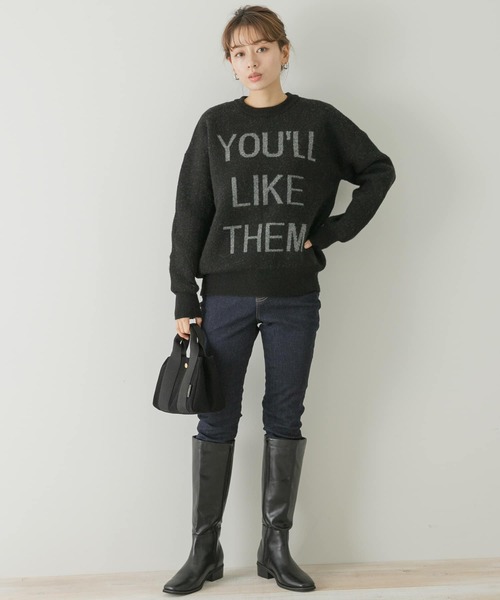 URBAN RESEARCH Sonny Label(アーバンリサーチサニーレーベル)の「ロゴジャガードプルオーバー(ニット/セーター・レディース・ブラック/グレー/モカ・FREE)」の14枚目の写真