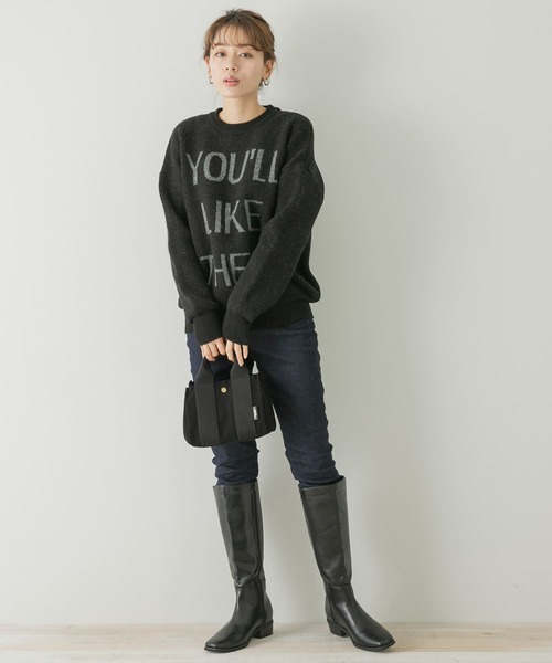 URBAN RESEARCH Sonny Label(アーバンリサーチサニーレーベル)の「ロゴジャガードプルオーバー(ニット/セーター・レディース・ブラック/グレー/モカ・FREE)」の15枚目の写真