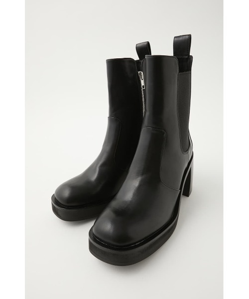 MOUSSY（マウジー）の「ROUND TOE HEEL ブーツ（ブーツ・レディース・ライトベージュ/ブラック・MEDIUM/SMALL/LARGE）」の6枚目の写真