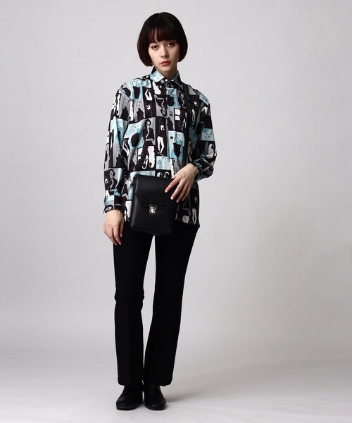 tk.TAKEO KIKUCHI（ティーケータケオキクチ）の「◆フラップスクエアボックスショルダーバッグ（ショルダーバッグ・レディース・グレー/ブラック系3/ブラック・00）」の14枚目の写真