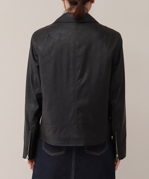 UNTITLED（アンタイトル）の「◆モダンフェイクレザー ライダースジャケット（ライダースジャケット・レディース・ブラック・44/48/00/01/02/03/04）」の5枚目の写真
