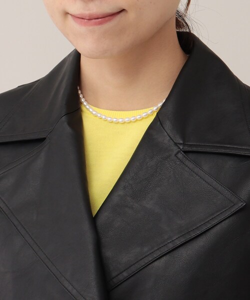 UNTITLED（アンタイトル）の「◆モダンフェイクレザー ライダースジャケット（ライダースジャケット・レディース・ブラック・44/48/00/01/02/03/04）」の6枚目の写真