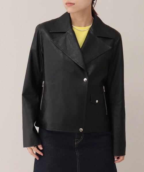 UNTITLED（アンタイトル）の「◆モダンフェイクレザー ライダースジャケット（ライダースジャケット・レディース・ブラック・44/48/00/01/02/03/04）」の10枚目の写真