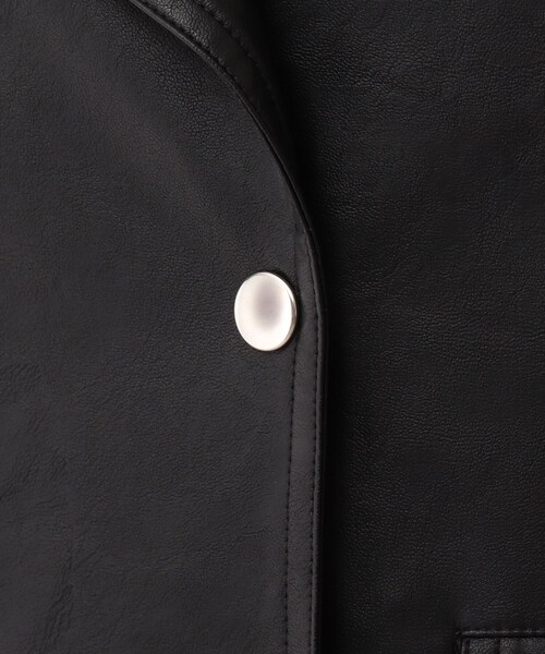 UNTITLED（アンタイトル）の「◆モダンフェイクレザー ライダースジャケット（ライダースジャケット・レディース・ブラック・44/48/00/01/02/03/04）」の13枚目の写真