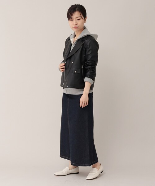 UNTITLED（アンタイトル）の「◆モダンフェイクレザー ライダースジャケット（ライダースジャケット・レディース・ブラック・44/48/00/01/02/03/04）」の14枚目の写真