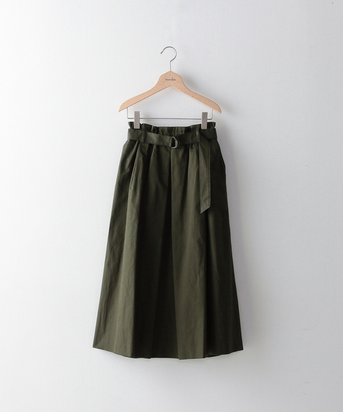 Steven Alan（スティーブンアラン）の「＜steven alan＞∵BELTED SKIRT/ｽｶｰﾄ（スカート・レディース・ベージュ/オリーブ・SMALL/MEDIUM）」の2枚目の写真