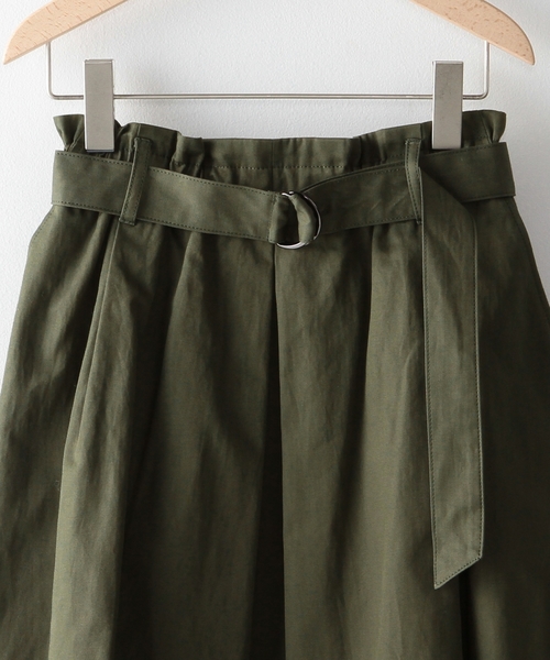 Steven Alan（スティーブンアラン）の「＜steven alan＞∵BELTED SKIRT/ｽｶｰﾄ（スカート・レディース・ベージュ/オリーブ・SMALL/MEDIUM）」の4枚目の写真